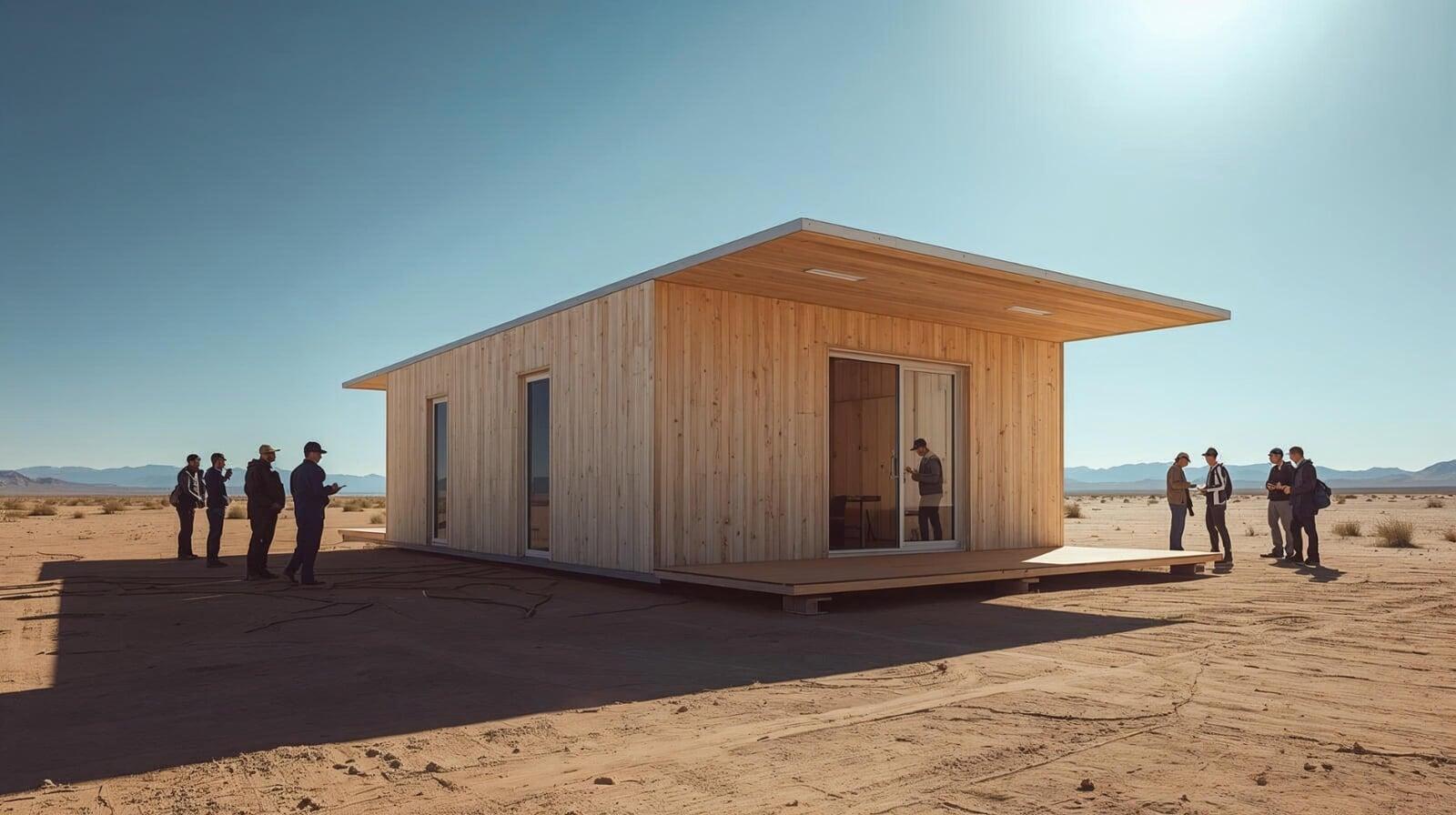 Plywood in Space-Age Modular Housing